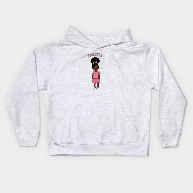 Black Girl Magic, Princess, Afro Girl Kids Hoodie by dukito